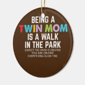 Mam van tweelingen Gezegde tweelingmoeders Keramisch Ornament (Links)
