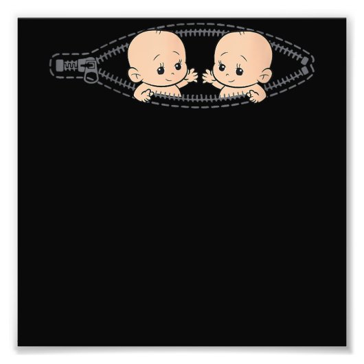 Mam van tweelingen van de zwangerschap foto afdruk (Voorkant)