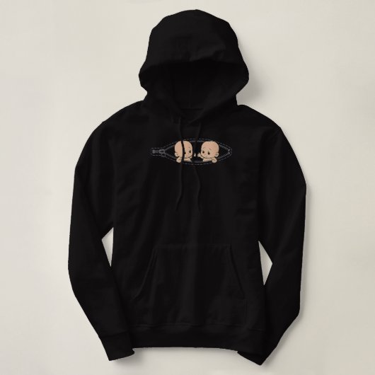 Mam van tweelingen van de zwangerschap hoodie (Design voorkant)