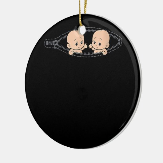Mam van tweelingen van de zwangerschap keramisch ornament (Links)