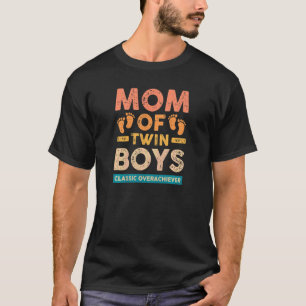 Mam van tweelingjongens Klassieke overhaalder twee T-shirt