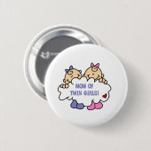 Mam van Twin Girls Ronde Button 5,7 Cm (Voorkant /achterkant)
