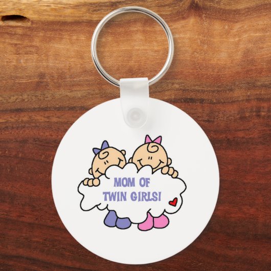 Mam van Twin Girls Sleutelhanger (Voorkant)
