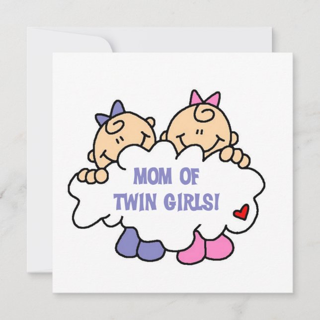 Mam van Twin Girls T-shirts en cadeautjes (Voorkant)