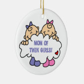 Mam van Twin Girls T-shirts en cadeautjes Keramisch Ornament (Rechts)
