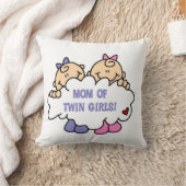 Mam van Twin Girls T-shirts en cadeautjes Kussen (Deken)