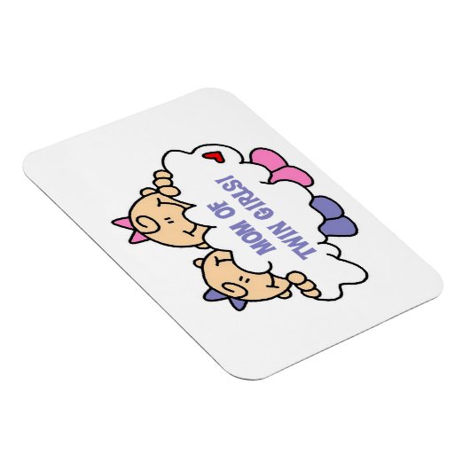 Mam van Twin Girls T-shirts en cadeautjes Magneet (Rechterzijde)