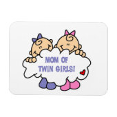 Mam van Twin Girls T-shirts en cadeautjes Magneet (Horizontaal)