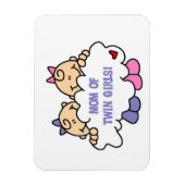 Mam van Twin Girls T-shirts en cadeautjes Magneet (Verticaal)