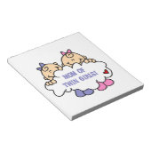 Mam van Twin Girls T-shirts en cadeautjes Notitieblok (Schuin)