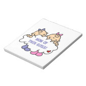 Mam van Twin Girls T-shirts en cadeautjes Notitieblok (Linkerzijde)