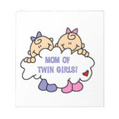 Mam van Twin Girls T-shirts en cadeautjes Notitieblok (Voorkant)