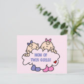 Mam van Twin Girls Tshirts en Gifts Briefkaart (Staand voorkant)