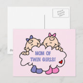 Mam van Twin Girls Tshirts en Gifts Briefkaart (Voorkant / Achterkant)