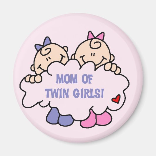 Mam van Twin Girls Tshirts en Gifts Magneet (Voorkant)