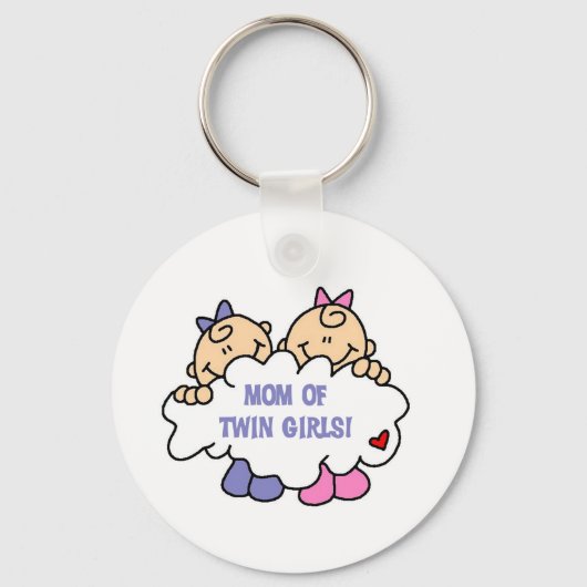 Mam van Twin Girls Tshirts en Gifts Sleutelhanger (Voorkant)