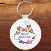 Mam van Twin Girls Tshirts en Gifts Sleutelhanger (Voorkant)
