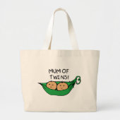 Mam van Twin Pod Grote Tote Bag (Voorkant)