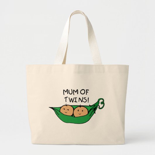 Mam van Twin Pod Grote Tote Bag (Voorkant)