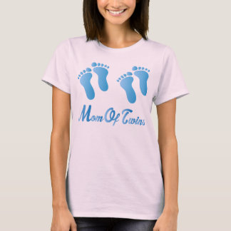 Mam van Twins Blue Footprint Womens Tee Shirt