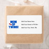 Mam van Twins Blue Text Gifts Etiket (Insitu)