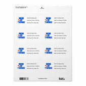 Mam van Twins Blue Text Gifts Etiket (Full Sheet)