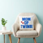 Mam van Twins Blue Text Gifts Kussen (Stoel)