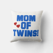 Mam van Twins Blue Text Gifts Kussen (Achterkant)