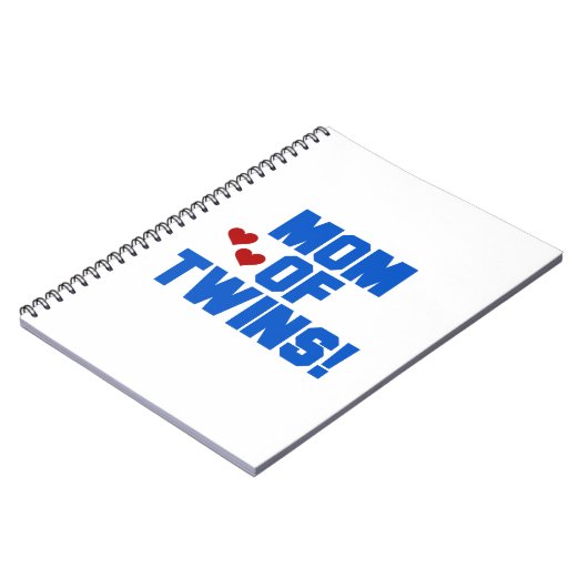 Mam van Twins Blue Text Gifts Notitieboek (Linkerzijde)