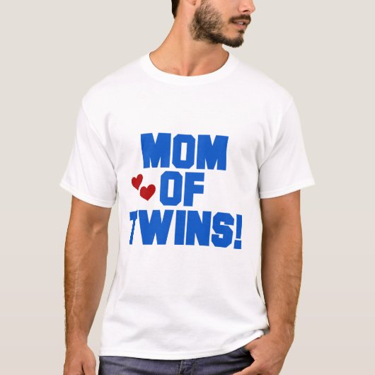 Mam van Twins-Blue Text Tshirts en Gifts (Voorkant)
