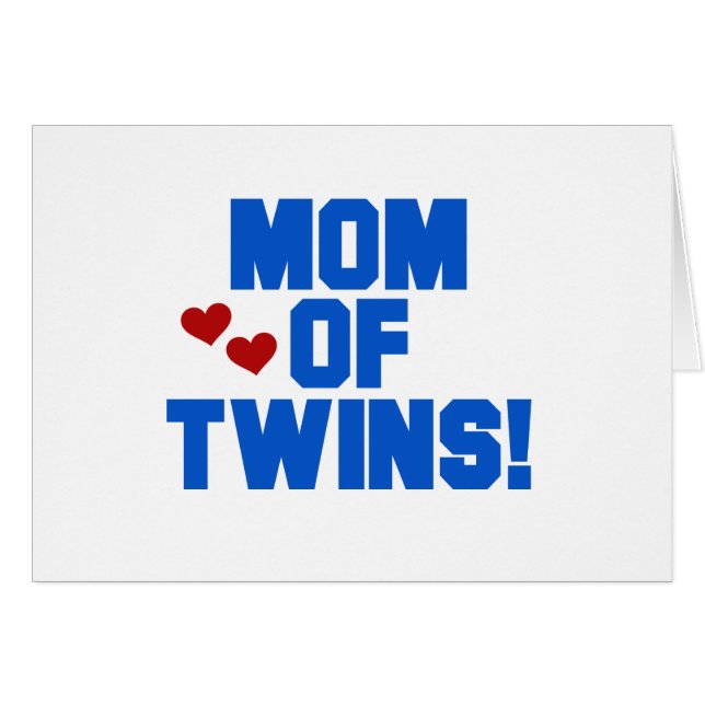 Mam van Twins-Blue Text Tshirts en Gifts (Voorkant Horizontaal)