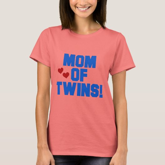 Mam van Twins-Blue Text Tshirts en Gifts (Voorkant)