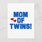 Mam van Twins-Blue Text Tshirts en Gifts Briefkaart (Voorkant)