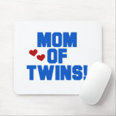 Mam van Twins-Blue Text Tshirts en Gifts Muismat (Met muis)