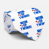Mam van Twins-Blue Text Tshirts en Gifts Stropdas (Opgerold)