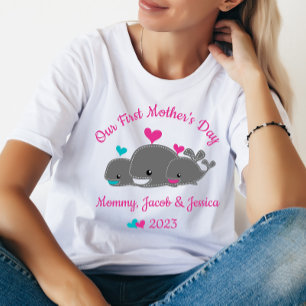 Mam van Twins, Boy & Girl, Moederdag T-shirt