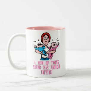 Mam van Twins Coffee-Mok Tweekleurige Koffiemok