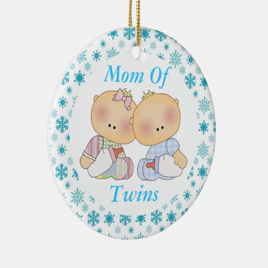 Mam van Twins Cute Baby Keepomwille Ornament Gift (Rechts)