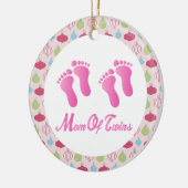 Mam van Twins Kerstkerkeepaardversier Keramisch Ornament (Links)