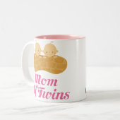 Mam van Twins Peanut baby's Roze Mok Gift (Voorkant links)