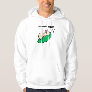 Mam van Twins-Peas in een pod-shirt en cadeaus Hoodie