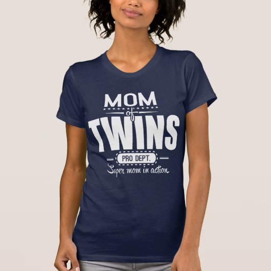 Mam van Twins Pro Dept. Supermama in actie T-shirt (Voorkant)