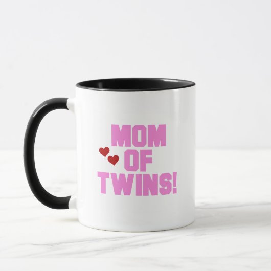 Mam van Twins-roze tekentshirts en cadeautjes Mok (Links)