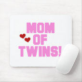 Mam van Twins-roze tekentshirts en cadeautjes Muismat (Met muis)