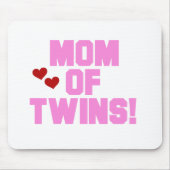 Mam van Twins-roze tekentshirts en cadeautjes Muismat (Voorkant)