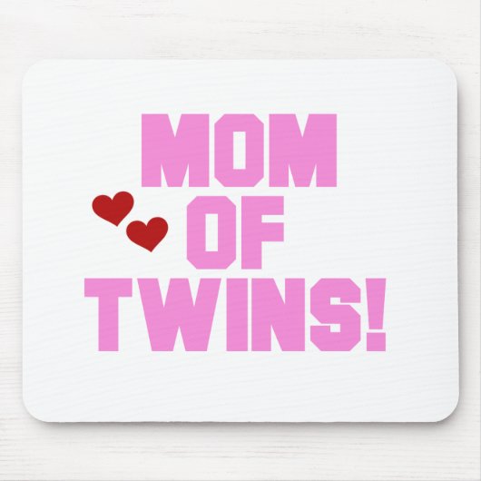 Mam van Twins-roze tekentshirts en cadeautjes Muismat (Voorkant)