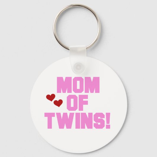 Mam van Twins-roze tekentshirts en cadeautjes Sleutelhanger (Voorkant)