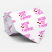 Mam van Twins-roze tekentshirts en cadeautjes Stropdas (Opgerold)