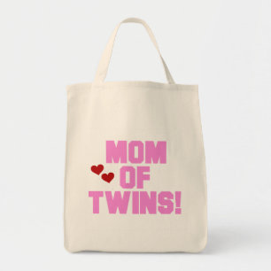 Mam van Twins-roze tekentshirts en cadeautjes Tote Bag