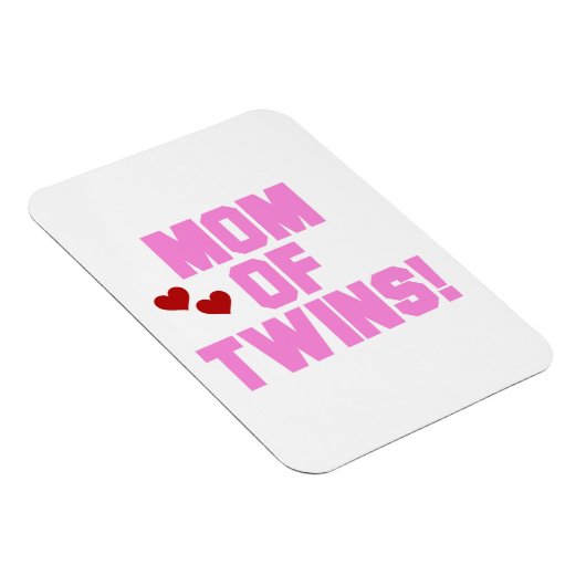Mam van Twins roze tekstcadeaus Magneet (Rechterzijde)